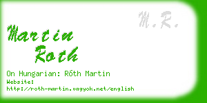 martin roth business card